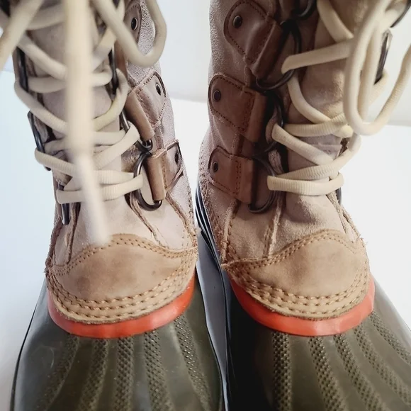 Sorel Joan of Arctic Waterproof Faux Fur Brown Lace Up Tall Boots size 8 - Picture 6 of 16